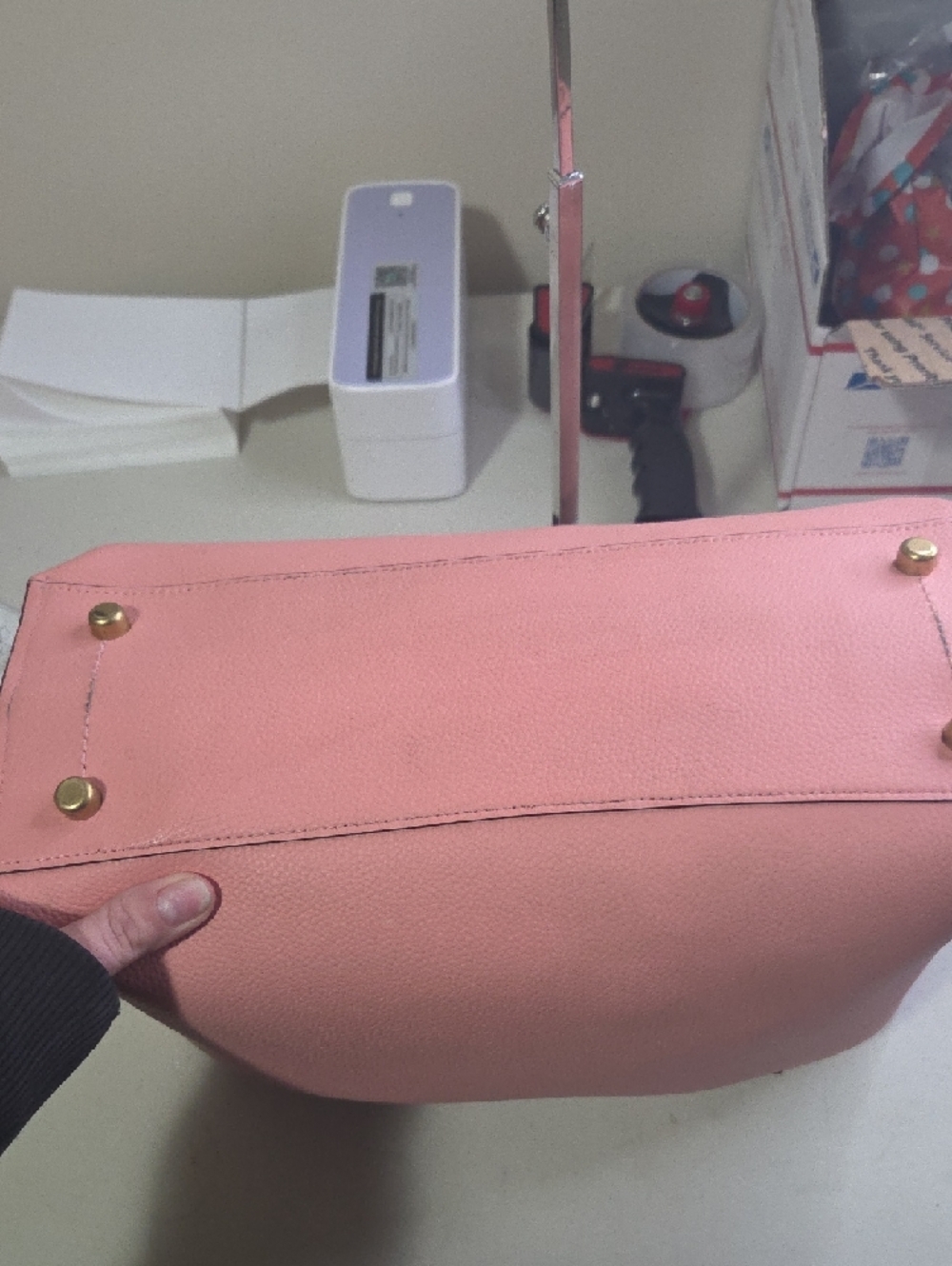 Coach Willow Pink Two-Tone Tote Bag with Turn-Lock Closure - Picture 11 of 11